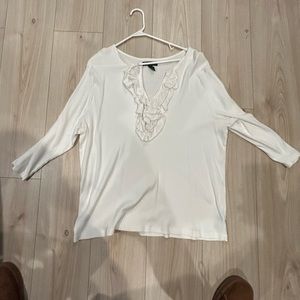 Beautiful White plus size Polo tee!